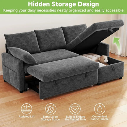 FurnitureZ l  80'' Sofa Bed for Living Room