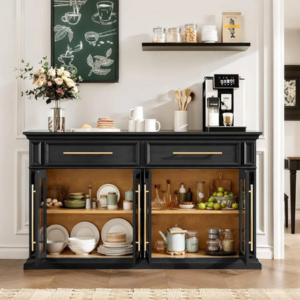 FurnitureZ l  Large Kitchen Buffet Cabinet with Storage for Kitchen, Dining Room