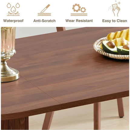 FurnitureZ l  70.8" Dining Table for 4-6 for Dining Room