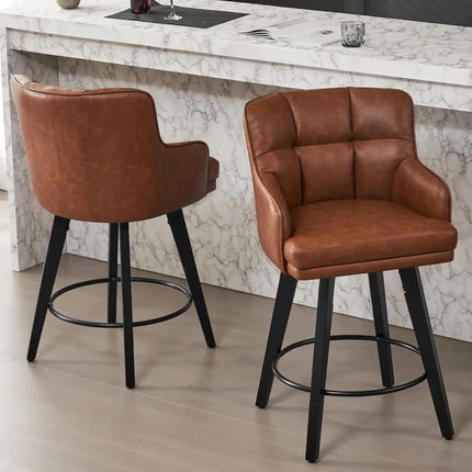 FurnitureZ l  26" 360°Swivel Counter Height Bar Stools for Dining Room