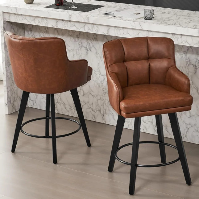 FurnitureZ l  26" 360°Swivel Counter Height Bar Stools for Dining Room
