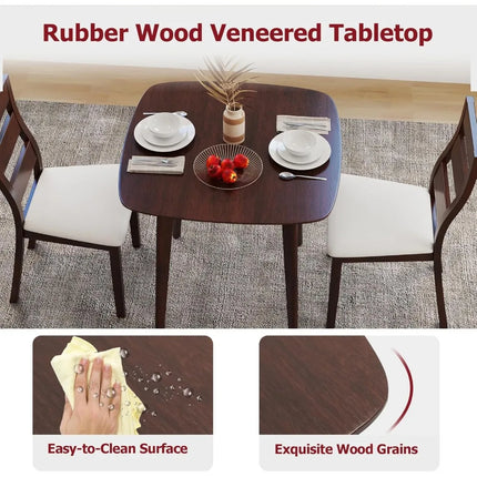 FurnitureZ l  Mid-Century Modern Dining Table Set for 2 for Dining Room