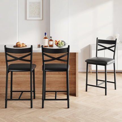 FurnitureZ l  26" Bar Stools Set of 4 for Dining Room