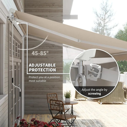 FurnitureZ l 12' x 10' Awning for Outdoor