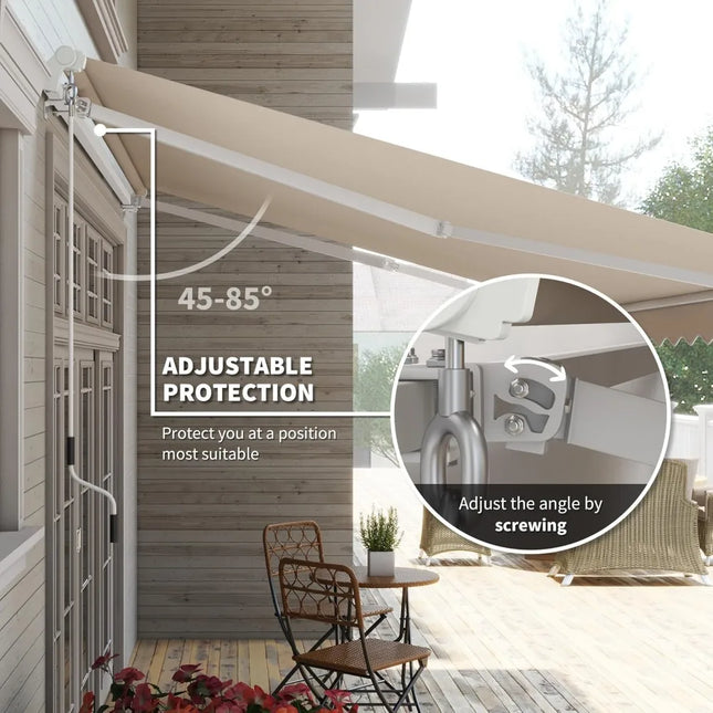 FurnitureZ l 12' x 10' Awning for Outdoor