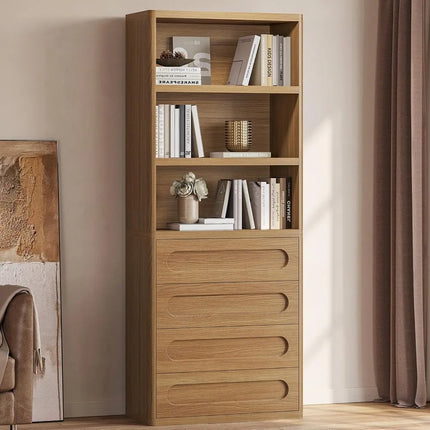 FurnitureZ l 72.1" Tall Bookshelf for Living Room, Bedroom, Home Office