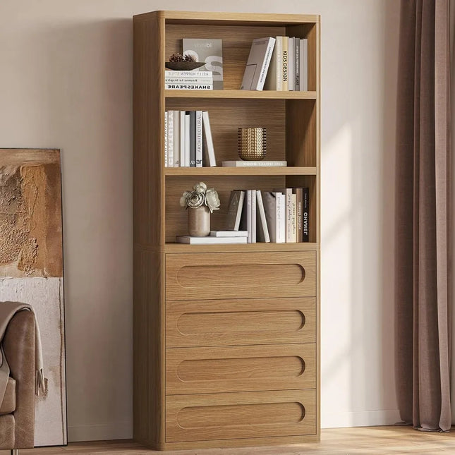 FurnitureZ l 72.1" Tall Bookshelf for Living Room, Bedroom, Home Office