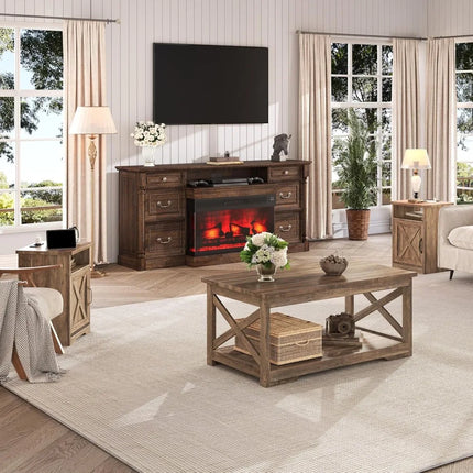 FurnitureZ l  Farmhouse Style Living Room Furniture Set