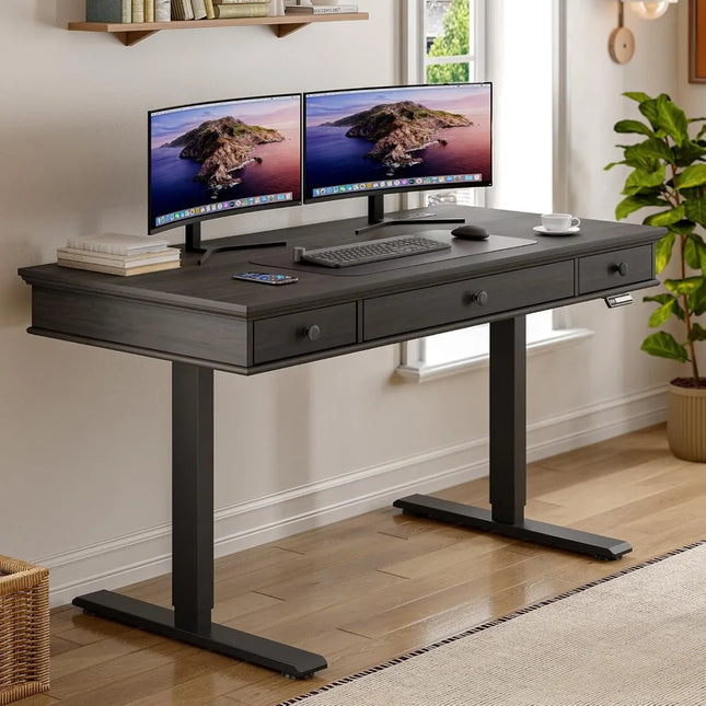 FurnitureZ l  55x23" Electric Height Adjustable Desk for Home Office