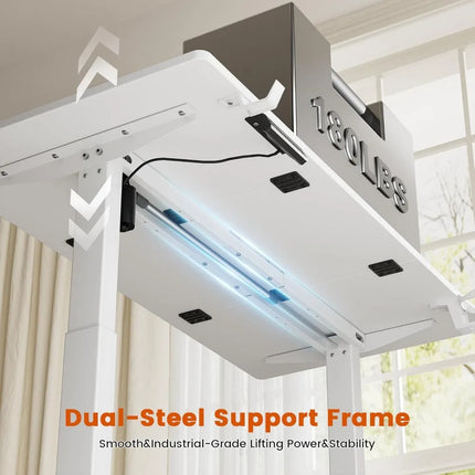 FurnitureZ l  Electric Standing Desk with Drawers for Home Office