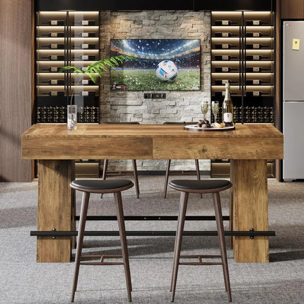 FurnitureZ l 63" Bar Height Pub Table for Dining Room