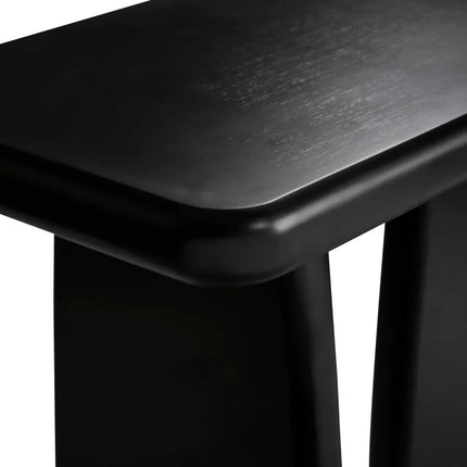 FurnitureZ l  47.24" Black Modern Console Table with 3 Legs for Living Room