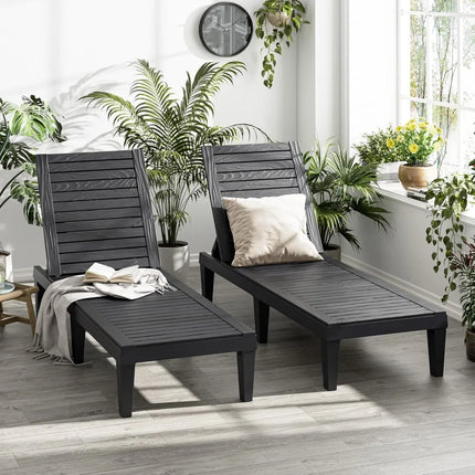 FurnitureZ l  Outdoor Chaise Lounge Chair Set of 2