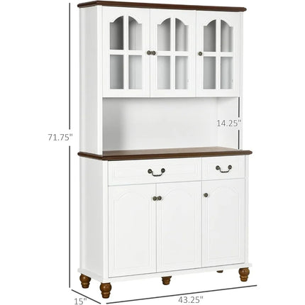 FurnitureZ l  71" Inch Pantry Cabinet for Kitchen, Dining Room