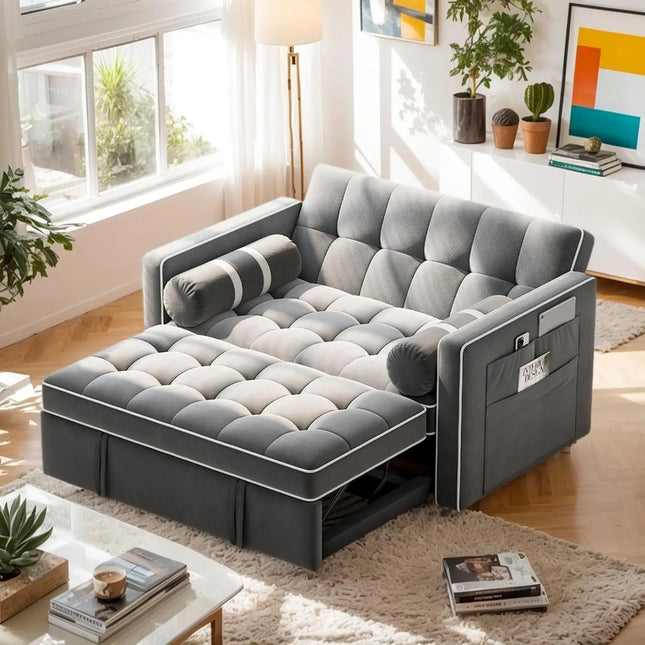 FurnitureZ l  3 in 1 Convertible Sleeper Sofa Bed for Bedroom