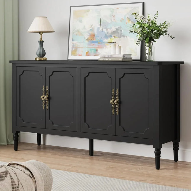 FurnitureZ l  Large 58" Sideboard Buffet Cabinet for Living Room, Dining Room