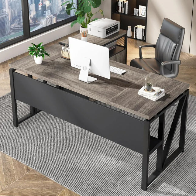 FurnitureZ l  63" Computer Desk for Home Office