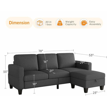 FurnitureZ l  Sectional Sofa Couches for Living Room
