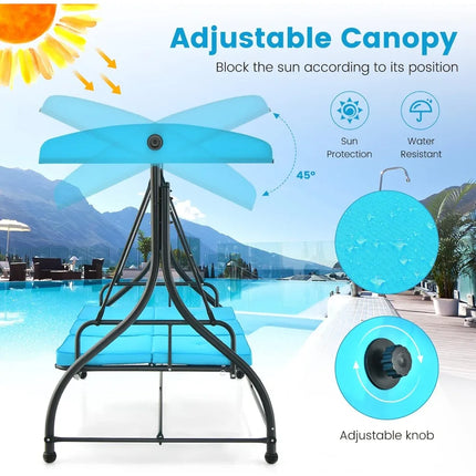 FurnitureZ l  3 Person Porch Swing for Outdoor