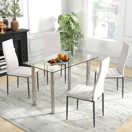 FurnitureZ l  5 PCS Dining Table Set for Dining Room