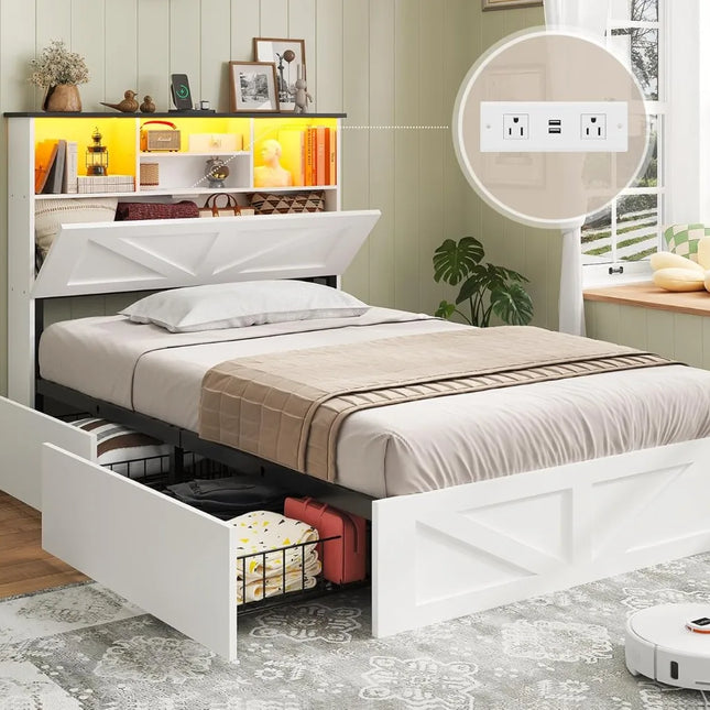 FurnitureZ l  Twin Bed Frame for Bedroom