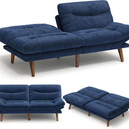 FurnitureZ l  66"Convertible Futon Sofa Bed for Living Room