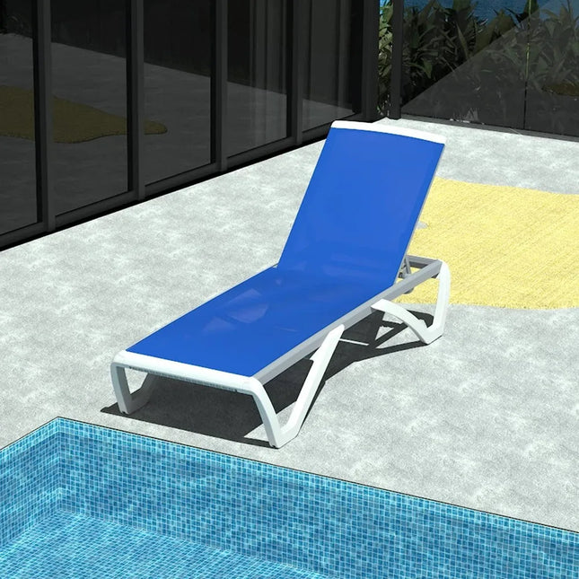 FurnitureZ l  Aluminum Patio Chaise Lounge Chair for Outdoor