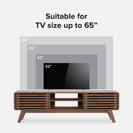 FurnitureZ l  Mid Century Modern Farmhouse TV Stand for Living Room, Bedroom