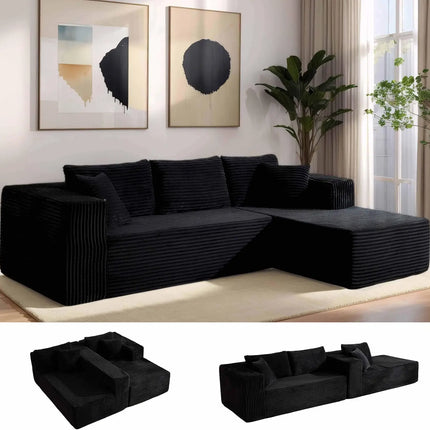 FurnitureZ l 110” Cloud Sectional Sofa for Living Room