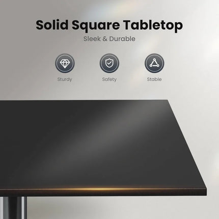 FurnitureZ l  Square Dining Table for 4 for Dining Room, Outdoor