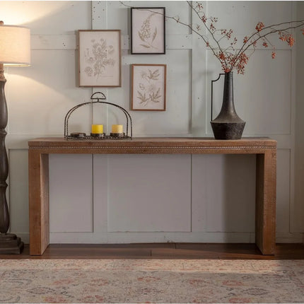 FurnitureZ l  64" Wooden Rectangular Sofa Table Series for Living Room