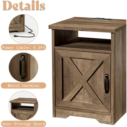 FurnitureZ l  Farmhouse Style 3-Piece Table Set for Living Room