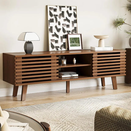 FurnitureZ l  2-Piece Living Room Furniture Set: Mid-Century Coffee Table, Dresser-Style TV Stand for Living Room