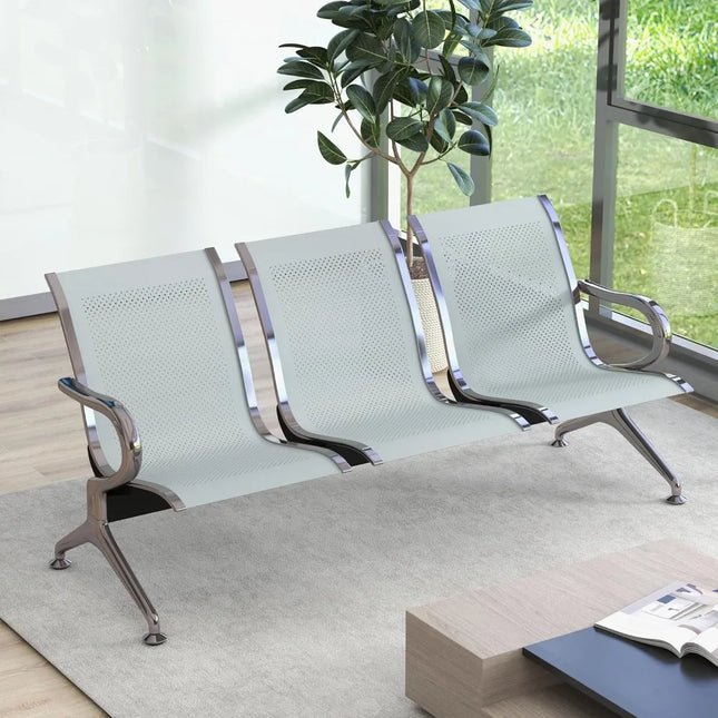 FurnitureZ l  3-Seat Reception Chairs for Home Office