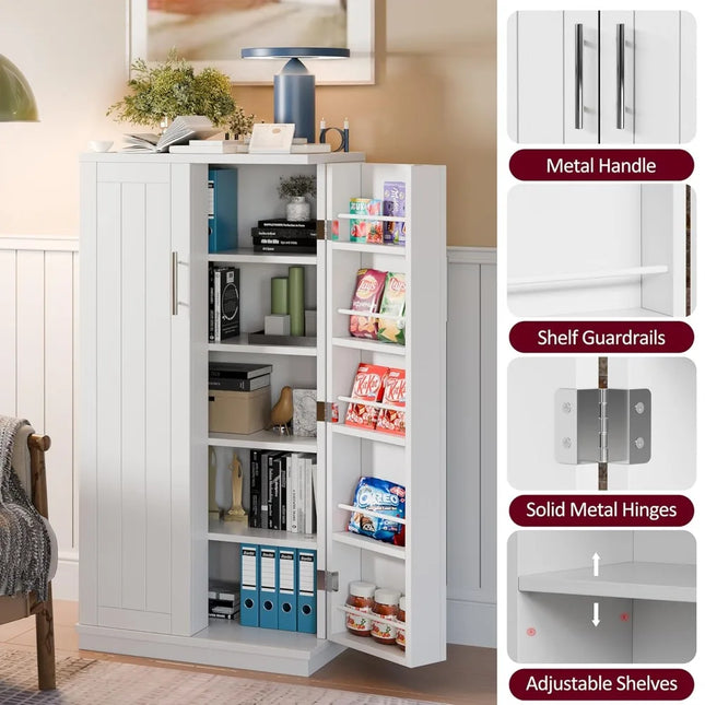 FurnitureZ l  Modern Standing Kitchen Pantry Cabinet