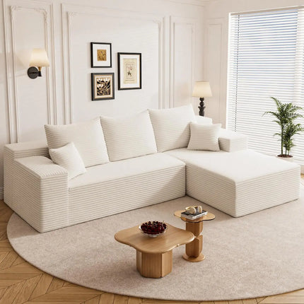 FurnitureZ l  108" L Shaped Boneless Sectional Sofa Couches for Living Room