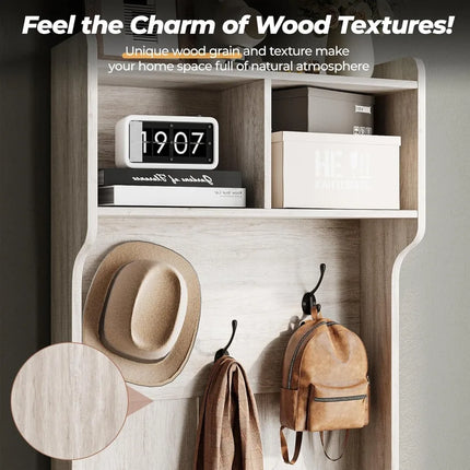 FurnitureZ l  Maupvit Entryway Hall Tree with Shoe Storage