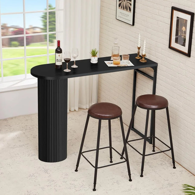 FurnitureZ l  55" Long Bar Table for Dining Room, Living Room