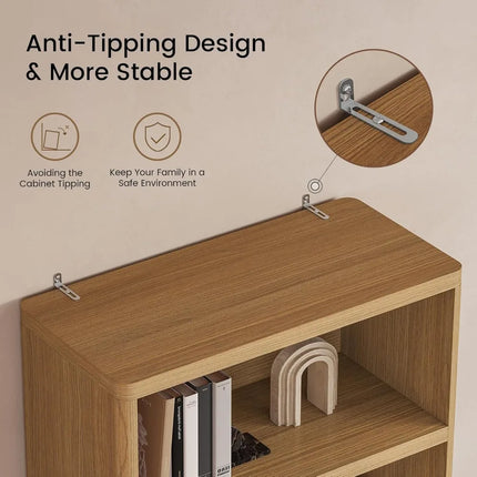 FurnitureZ l 72.1" Tall Bookshelf for Living Room, Bedroom, Home Office