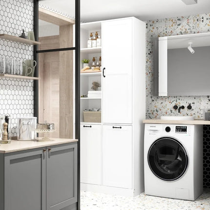 FurnitureZ l Tall Storage Cabinet for Bathroom