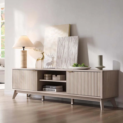 FurnitureZ l  70" Mid-Century Modern TV Stand for Living Room, Bedroom