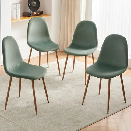 FurnitureZ l  Velvet Chairs Set of 4 for Dining Room