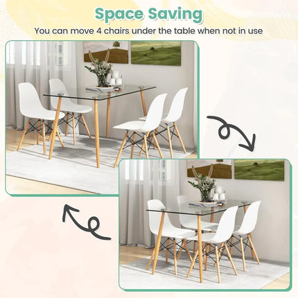 FurnitureZ l  Dining Table Set for 4 for Dining Room
