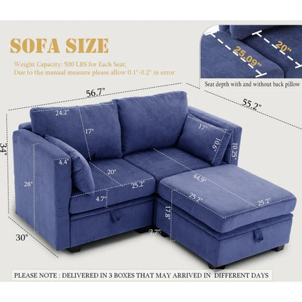 FurnitureZ l  Loveseat Sofa for Living Room