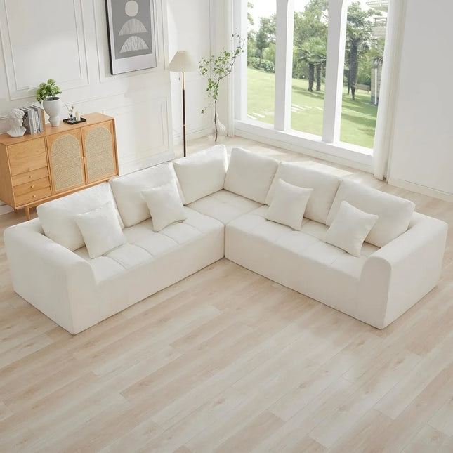 FurnitureZ l  110" Modular Sectional Sofa Couches for Living Room