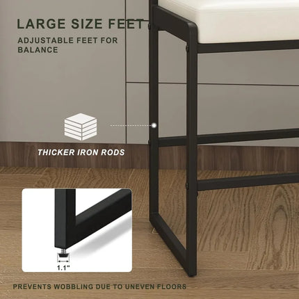 FurnitureZ l  Mid Century Modern Counter Height Bar Stools for Dining Room