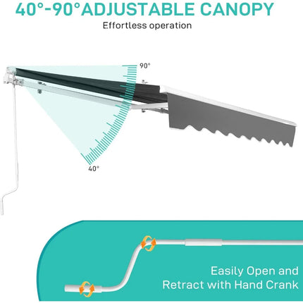 FurnitureZ l  13' x 8' Awning for Patio for Outdoor