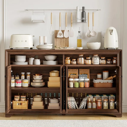 FurnitureZ l  Large 60" Sideboard Buffet for Living Room, Dining Room