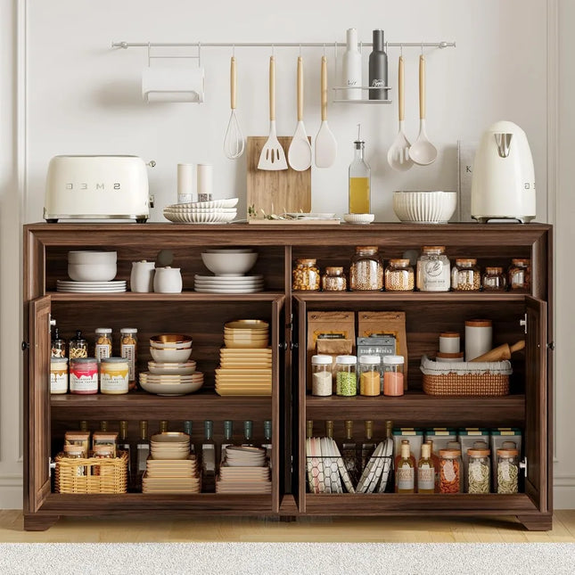 FurnitureZ l  Large 60" Sideboard Buffet for Living Room, Dining Room