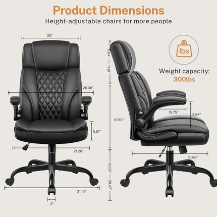 FurnitureZ l  Office Chair Flip Up Arms for Home Office